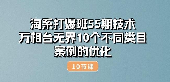 淘系打爆班55期技术：万相台无界10个不同类目案例的优化(10节)-苍穹网创