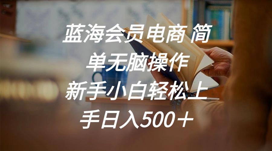 蓝海会员电商 简单无脑操作 新手小白轻松上手日入500＋-苍穹网创