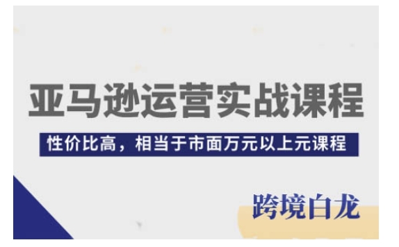 亚马逊运营实战课程，亚马逊从入门到精通，性价比高，相当于市面万元以上元课程-苍穹网创