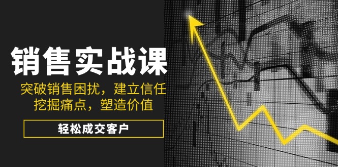 销售实战课，突破销售困扰，建立信任，挖掘痛点，塑造价值，轻松成交客户-苍穹网创