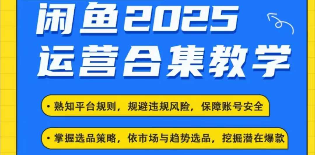 2025闲鱼电商运营全集，2025最新咸鱼玩法-苍穹网创