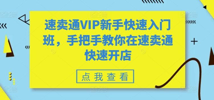 速卖通VIP新手快速入门班，手把手教你在速卖通快速开店-苍穹网创