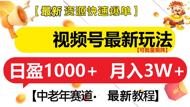 视频号最新玩法 中老年赛道 月入3W+-苍穹网创