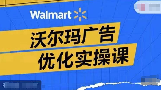沃尔玛广告优化实操课，广告报告实操讲解，广告如何提高转化和ROAS等-苍穹网创