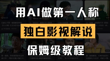 用AI做第一人称独白影视解说，手把手教学，保姆级教程-苍穹网创