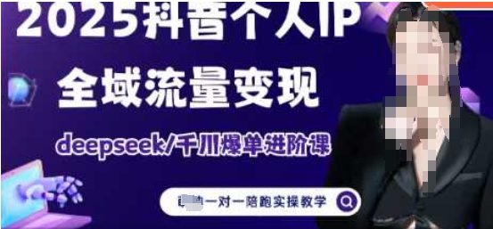2025个人IP短视频带货(进阶版)全域流量变现，deepseek千川爆单进阶课-苍穹网创