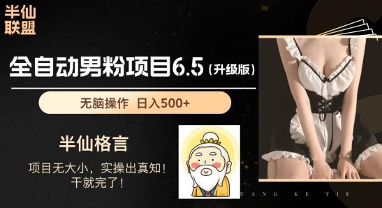 男粉项目6.5升级版，全自动男粉项目，日收入1K+【揭秘】-苍穹网创