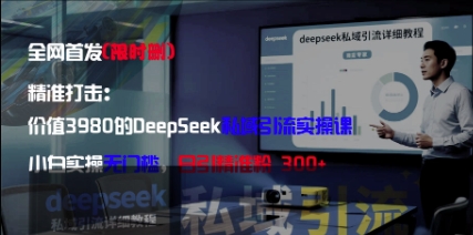 精准打击：价值3980的DeepSeek私域引流实操课，小白实操无门槛，日引精准粉300+-苍穹网创