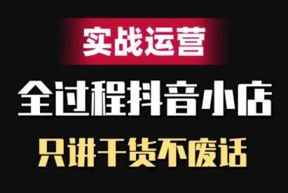 抖音小店精细化实战运营，只讲干货不废话-苍穹网创