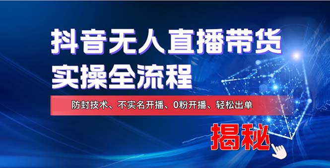 在线赚钱新途径：如何用抖音无人直播实现财务自由，全套实操流程，含…-苍穹网创