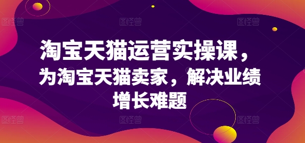淘宝天猫运营实操课，为淘宝天猫卖家，解决业绩增长难题-苍穹网创