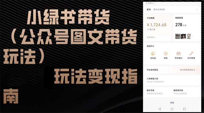 小绿书带货(公众号图文带货玩法-苍穹网创