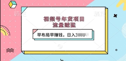 视频号年货项目，流量贼猛，早布局早挣钱，日入上k【揭秘】-苍穹网创
