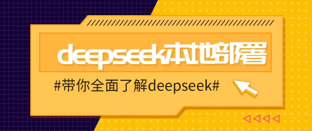 DeepSeek本地部署详细教程，轻松将deepseek部署到你的电脑上-苍穹网创
