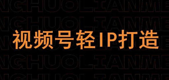 视频号线上课程，视频号轻IP打造-苍穹网创