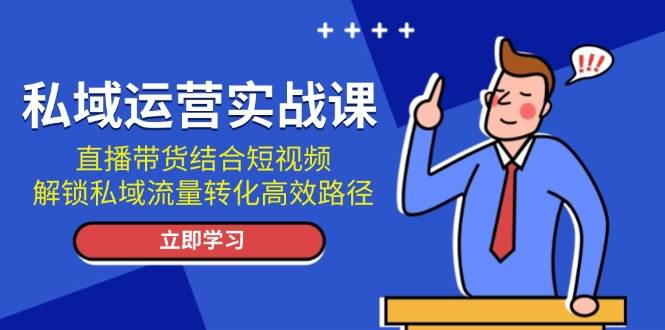 私域运营实战课：直播带货结合短视频，解锁私域流量转化高效路径-苍穹网创