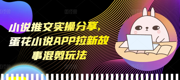 小说推文实操分享，蛋花小说APP拉新故事混剪玩法-苍穹网创