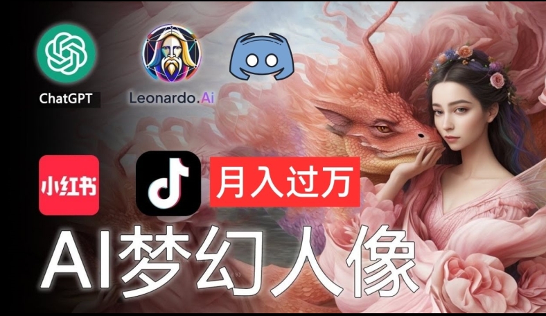 AI摄影梦幻人像：零基础也能月入过万的秘密【揭秘】-苍穹网创