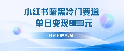 小红书冷门-苍穹网创