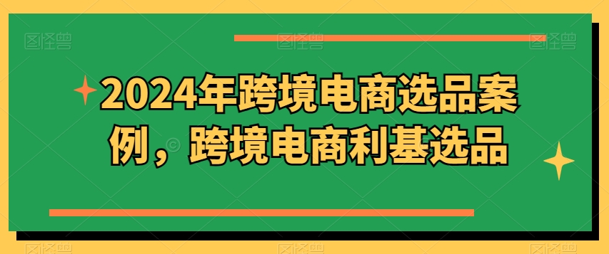 2024年跨境电商选品案例，跨境电商利基选品(更新)-苍穹网创