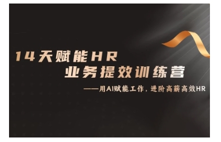 14天ChatGPT赋能HR业务提效训练营，从小白到应用高手-苍穹网创