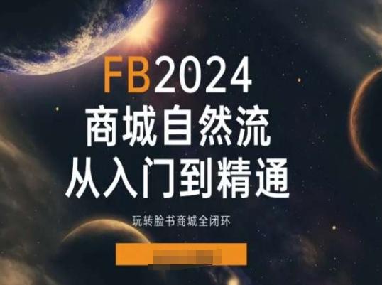 2024Faceboo商城自然流(从入门到精通)，玩转脸书商城全闭环-苍穹网创