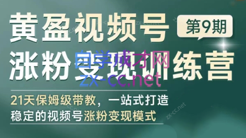 黄盈·视频号涨粉变现训练营-苍穹网创