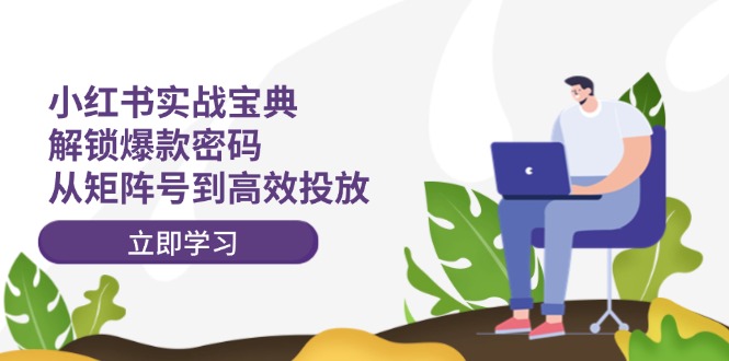 小红书实战宝典：解锁爆款密码，从矩阵号到高效投放-苍穹网创