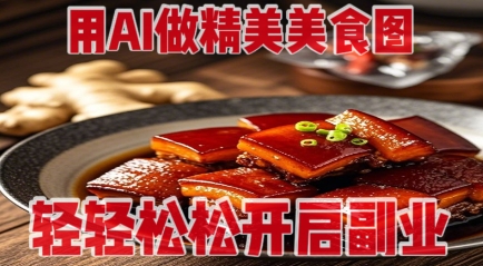 用AI做精美美食图，无需专业设备拍摄，轻轻松松开启副业-苍穹网创
