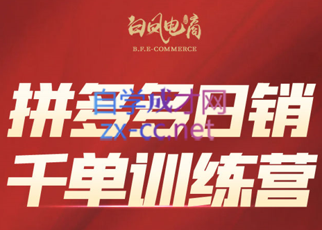 白凤电商学院·拼多多日销千单训练营(更新7月)-苍穹网创