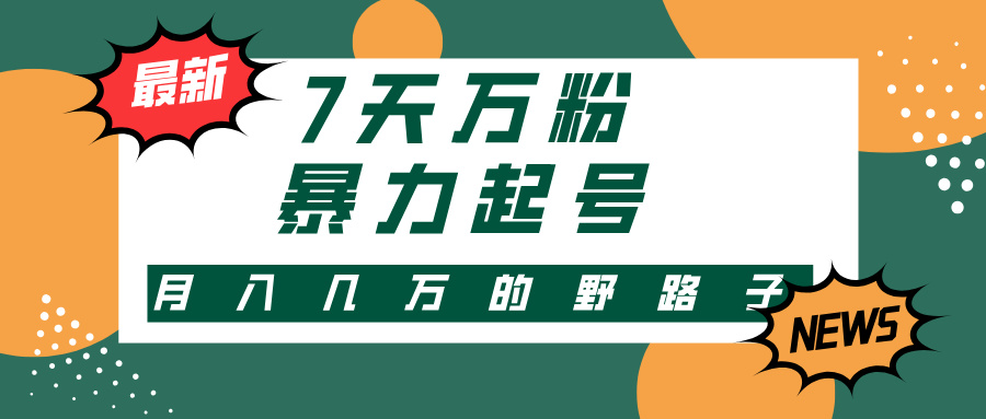 3-7天万粉，快手暴力起号，多种变现方式，新手小白秒上手，单月变现几…-苍穹网创