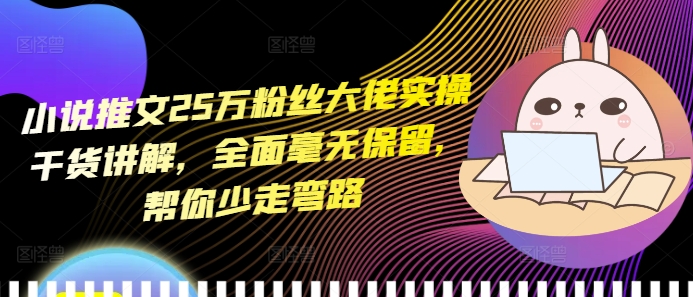 小说推文25万粉丝大佬实操干货讲解，全面毫无保留，帮你少走弯路-苍穹网创