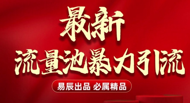 最新“流量池”无门槛暴力引流(全网首发)日引500+-苍穹网创