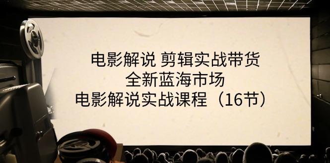 电影解说 剪辑实战带货全新蓝海市场，电影解说实战课程(16节-苍穹网创