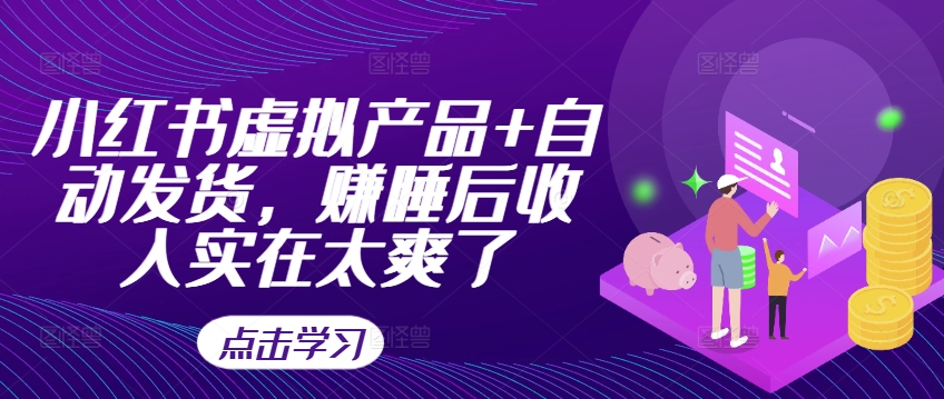 小红书虚拟产品+自动发货，赚睡后收入实在太爽了-苍穹网创