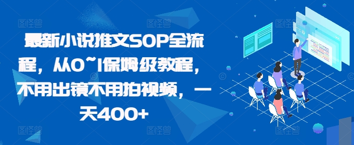 最新小说推文SOP全流程，从0~1保姆级教程，不用出镜不用拍视频，一天400+-苍穹网创