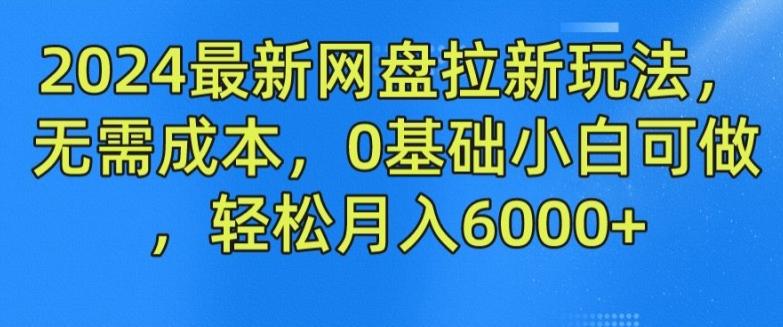 2024最新网盘拉新玩法，无需成本，0基础小白可做，轻松月入6000+【揭秘】-苍穹网创