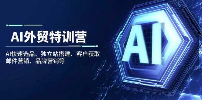 AI外贸特训营：AI快速选品、独立站搭建、客户获取、邮件营销、品牌营销等-苍穹网创