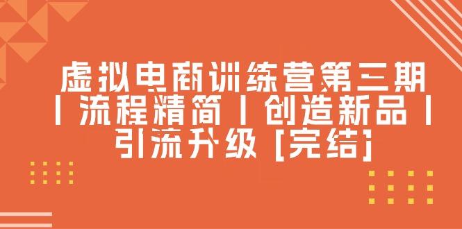 虚拟电商训练营第三期丨流程精简丨创造新品丨引流升级 [完结]-苍穹网创