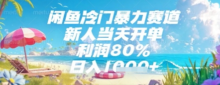 闲鱼冷门暴力赛道，新人当天开单，利润80%，日入几张，长期可做【揭秘】-苍穹网创