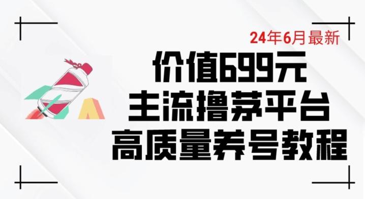 6月最新价值699的主流撸茅台平台精品养号下车攻略【揭秘】-苍穹网创