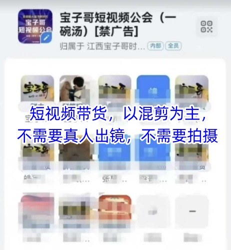 宝子哥头部团队短视频带货，以混剪为主，不需要真人出镜，不需要拍摄-苍穹网创