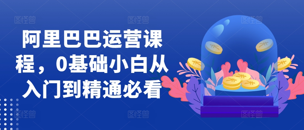 阿里巴巴运营课程，0基础小白从入门到精通必看-苍穹网创
