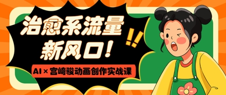 治愈系流量新风口，AI+宫崎骏动画创作实战课，从0到1打造爆款视频-苍穹网创