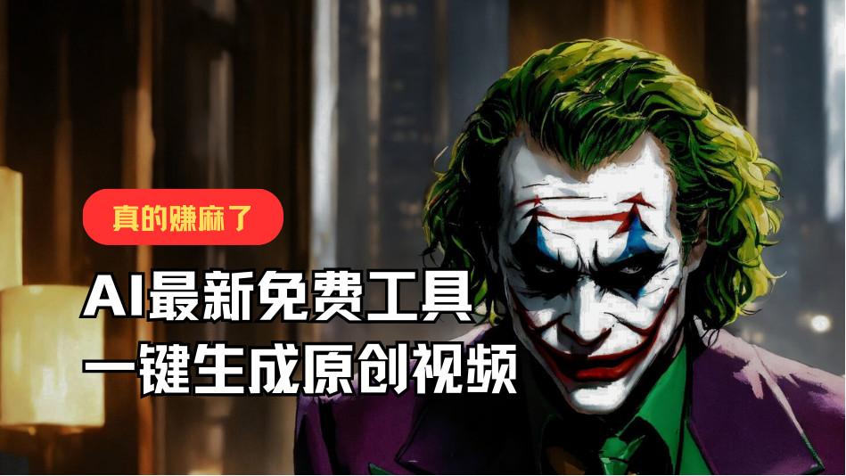 最新免费AI工具，一键生成原创视频，佛系搬运，轻松月入10000+！-苍穹网创