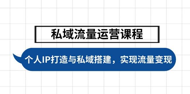 私域流量运营课程，个人IP打造与私域搭建，助力学员实现流量变现-苍穹网创
