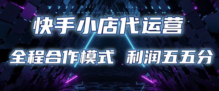 快手小店代运营 限时托管计划 合作模式 利润五五分成【揭秘】-苍穹网创