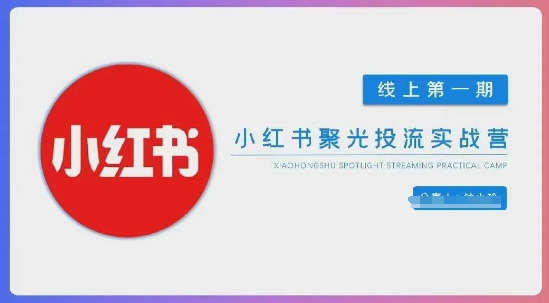 小红书聚光陪跑第一期，教你从0到1玩转小红书聚光投流，搭建小红书付费投流团队，更快的见到效果-苍穹网创