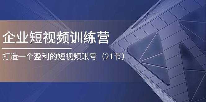 企业短视频训练营：打造一个盈利的短视频账号(21节-苍穹网创