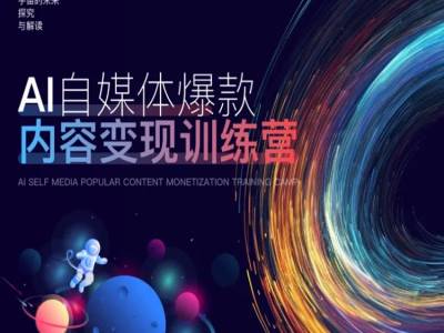 AI自媒体爆款内容变现训练营，20%底层逻辑，60%实操方法，20%案例拆解(即学即用)-苍穹网创